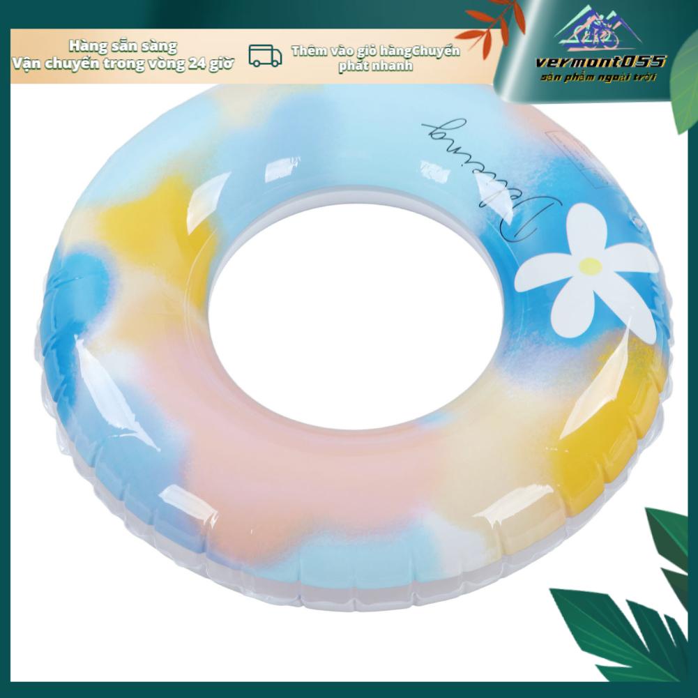 Phao Bơi Bơm Hơi Bằng PVC Họa Tiết Hoa Nhiều Màu Sắc