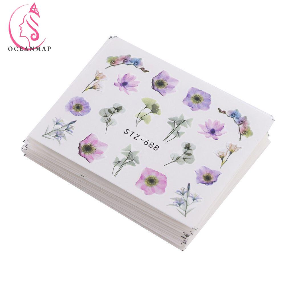 Bộ 24 miếng dán nước trang trí móng tay nghệ thuật