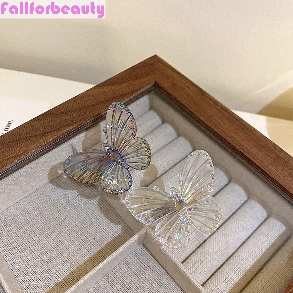 Kẹp Tóc Hình Bươm Bướm Trong Suốt Đơn Giản Tinh Tế Cho Nữ