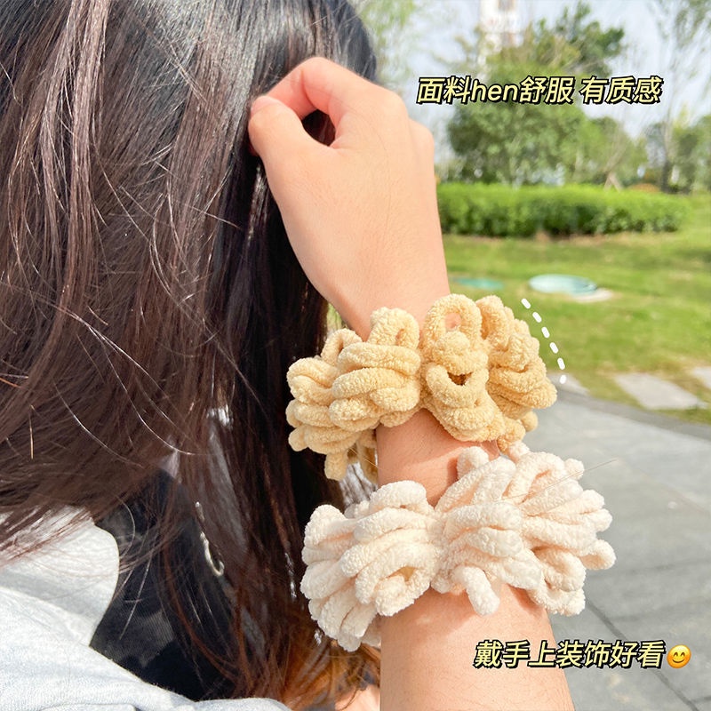 Dây Cột Tóc Lông Nhung Co Giãn Cao Thời Trang Cho Nữ