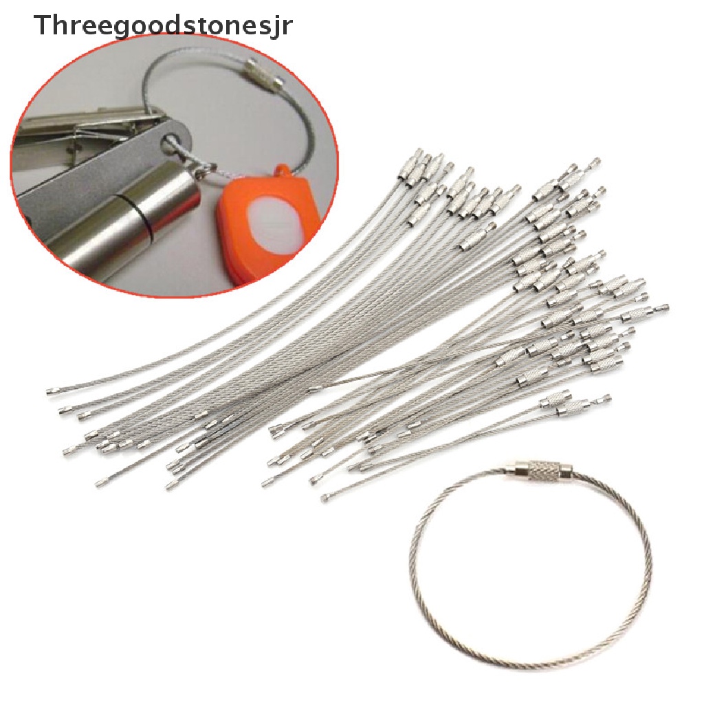 Set 10 Dây Thép Không Gỉ 10 / 15 / 20cm Móc Khóa Đa Năng Tiện Dụng