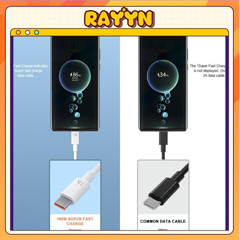 COD Dây Sạc Nhanh USB 7A 100W Cáp Sạc Type C Cho Huawei Mate 40 30 Xiaomi Samsung