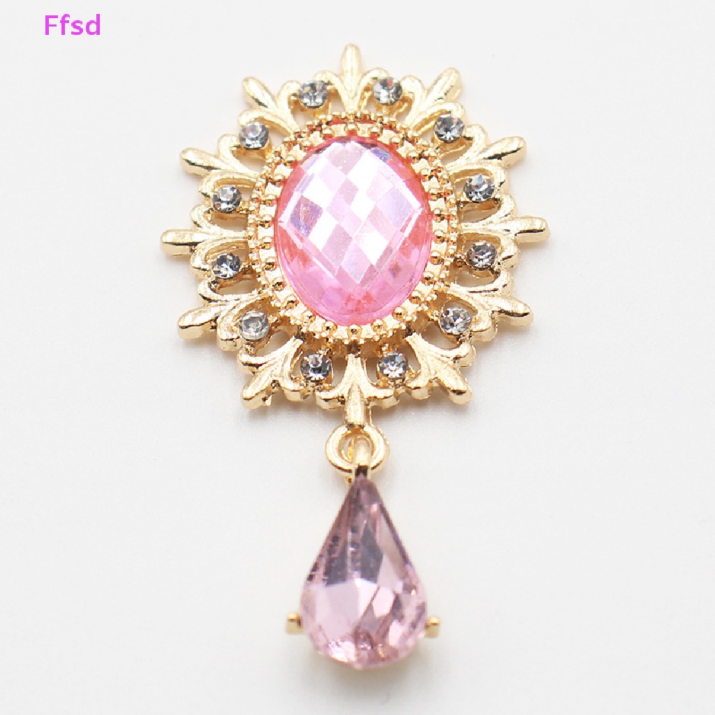 Nút Thắt Nơ / Trang Trí Quần Áo Bằng Ren Đính Đá Pha Lê Hình Oval Kích Thước 47 * 25mm diy