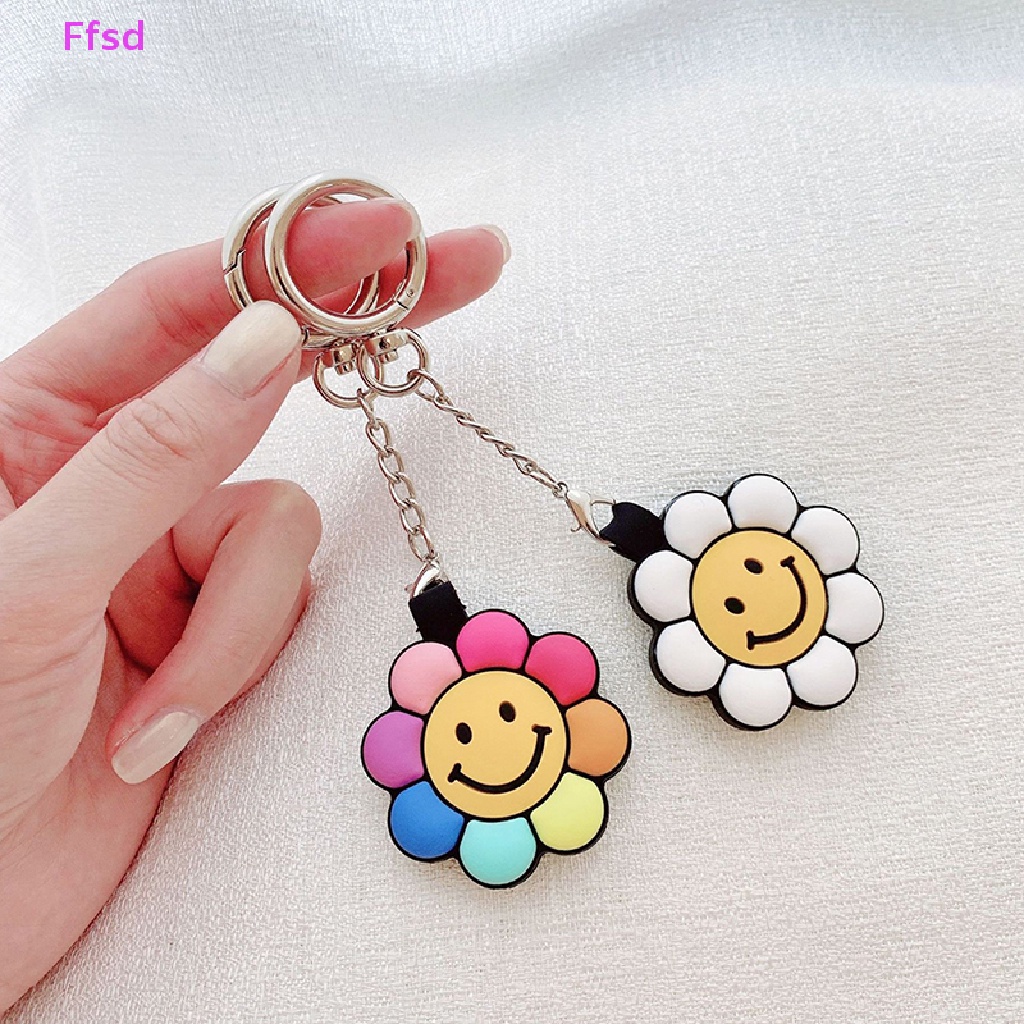 {Ffsd} Móc Khóa Chống Thất Lạc Cho Apple Theo Dõi Không Khí Hình Hoa Hướng Dương Mặt Cười