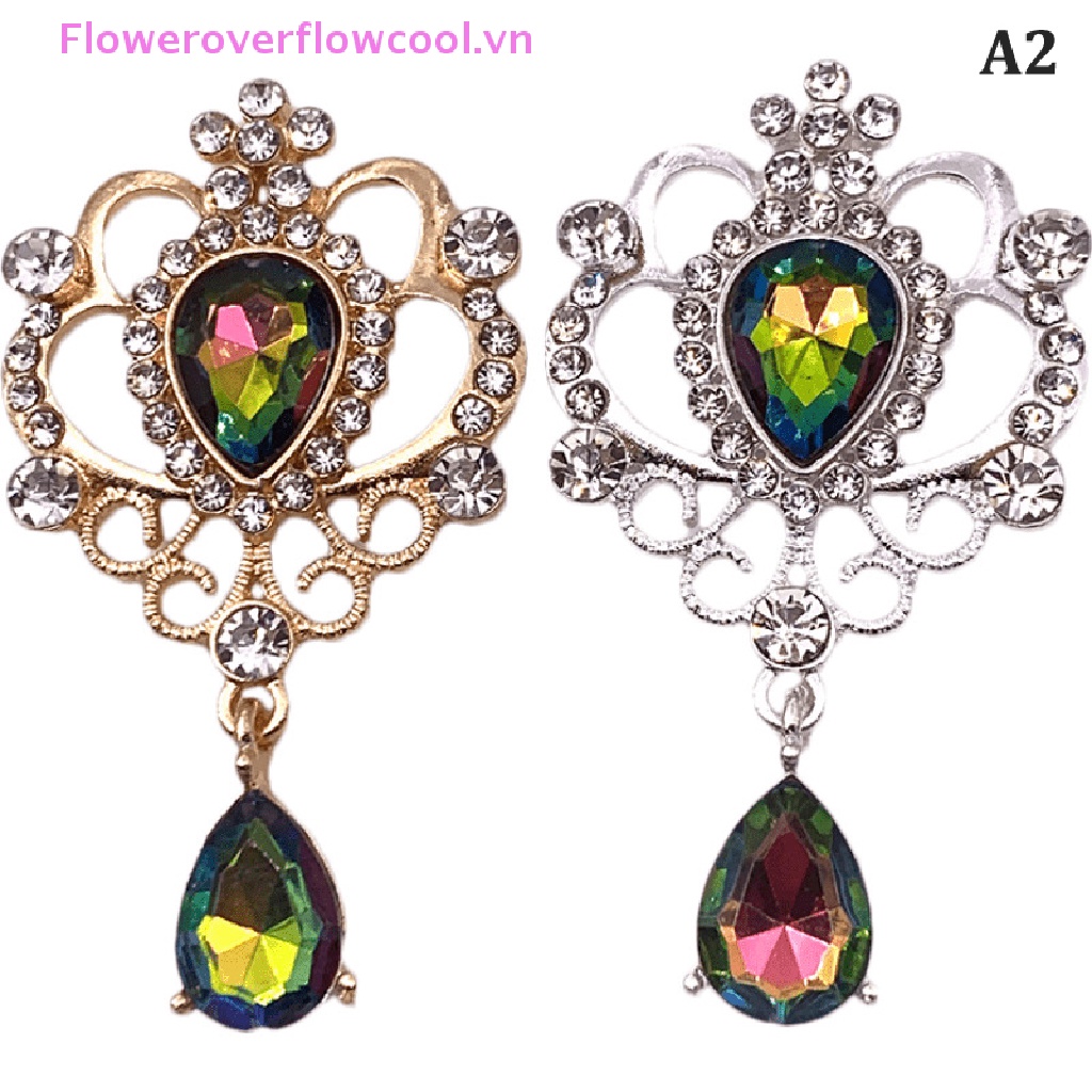 Ghim Cài Áo Đính Đá Màu Vàng Thời Trang DIY