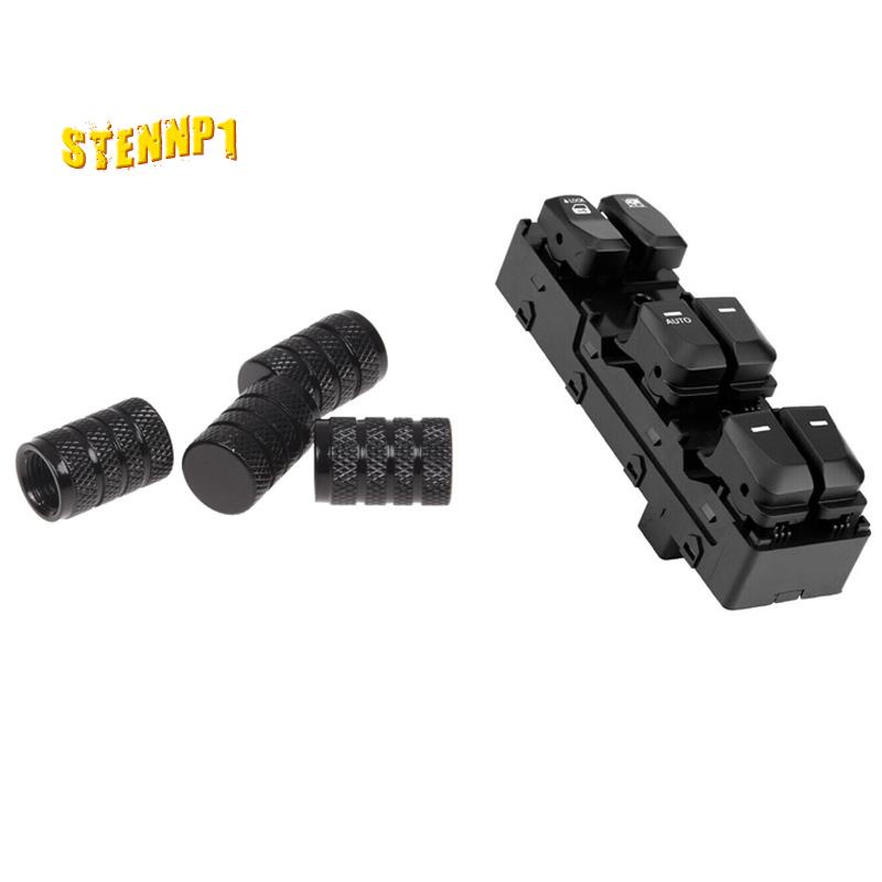 4 Nắp Van Bánh Xe Màu Đen Và 1 Công Tắc Nguồn Cửa Sổ