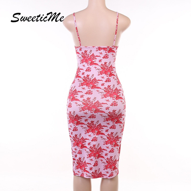 Đầm Midi Cổ Chữ V Dáng Ôm Phối Ren Thời Trang 2023 Quyến Rũ Cho Nữ