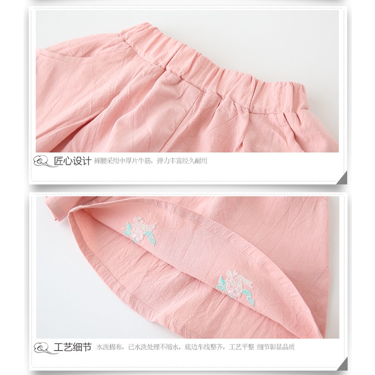 Bộ Hán Phục Cách Tân Xinh Xắn Thời Trang Mùa Hè Cho Bé Gái
