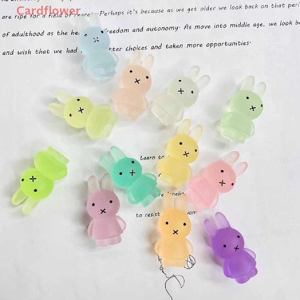 &lt; Cardflower &gt; Móc Khóa Ba Chiều Bằng Nhựa resin Hình Thỏ Dễ Thương DIY Mới