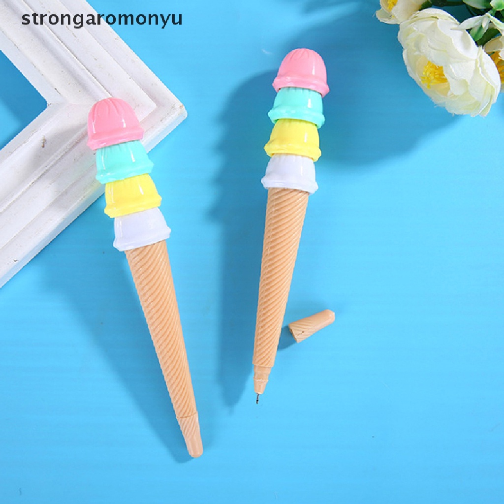 Set 2 Bút Bi Hình Cây Kem Hoạt Hình Sáng Tạo