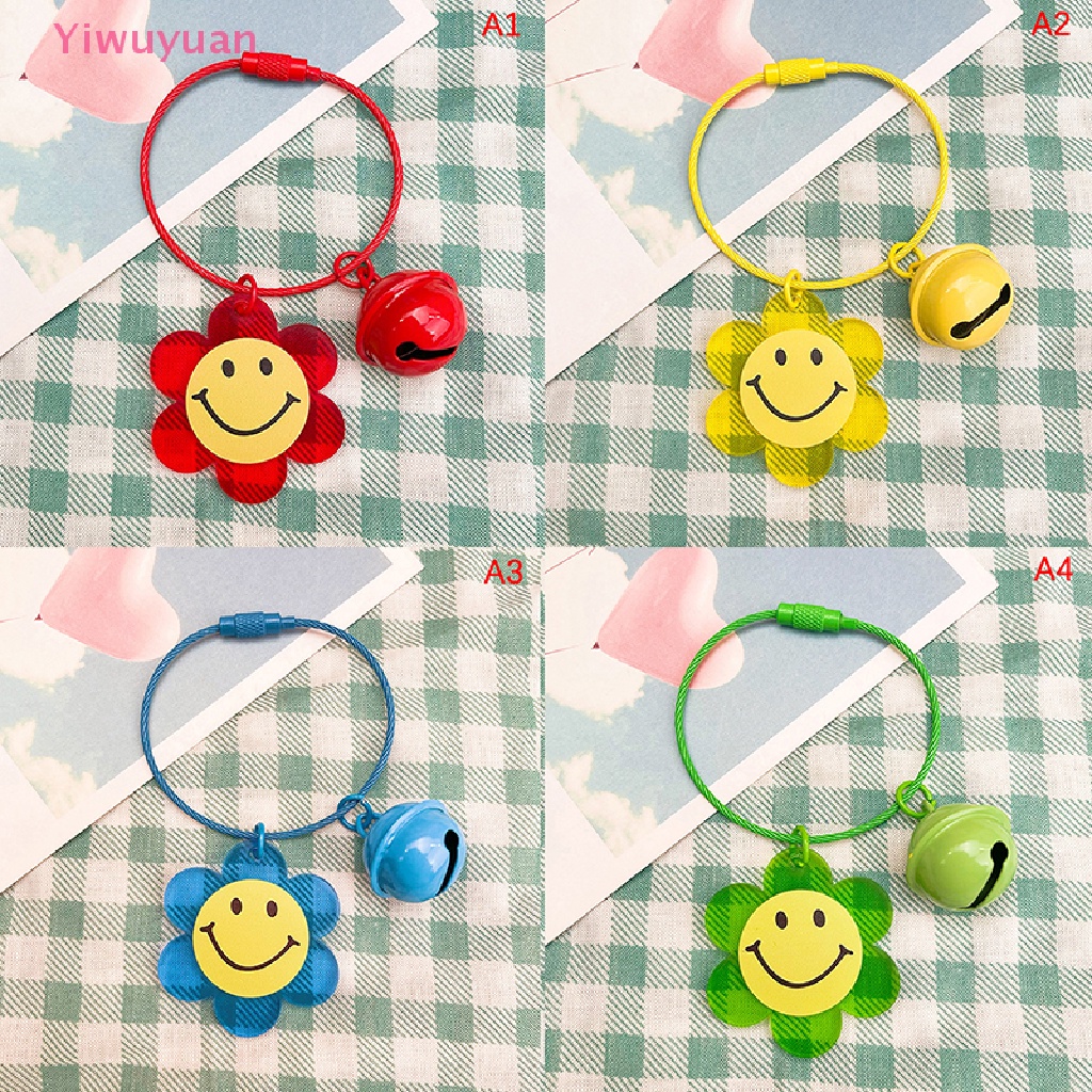 < Yiwuyuan > Móc Khóa Acrylic Trong Suốt Hình Hoa Hướng Dương Dễ Thương Mới