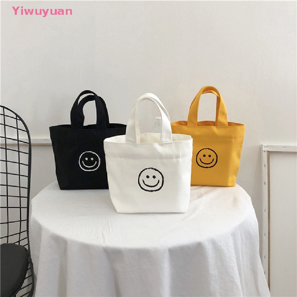 1 Túi Xách Mini Đựng Điện Thoại In Hình Mặt Cười Dễ Thương Cho Nữ