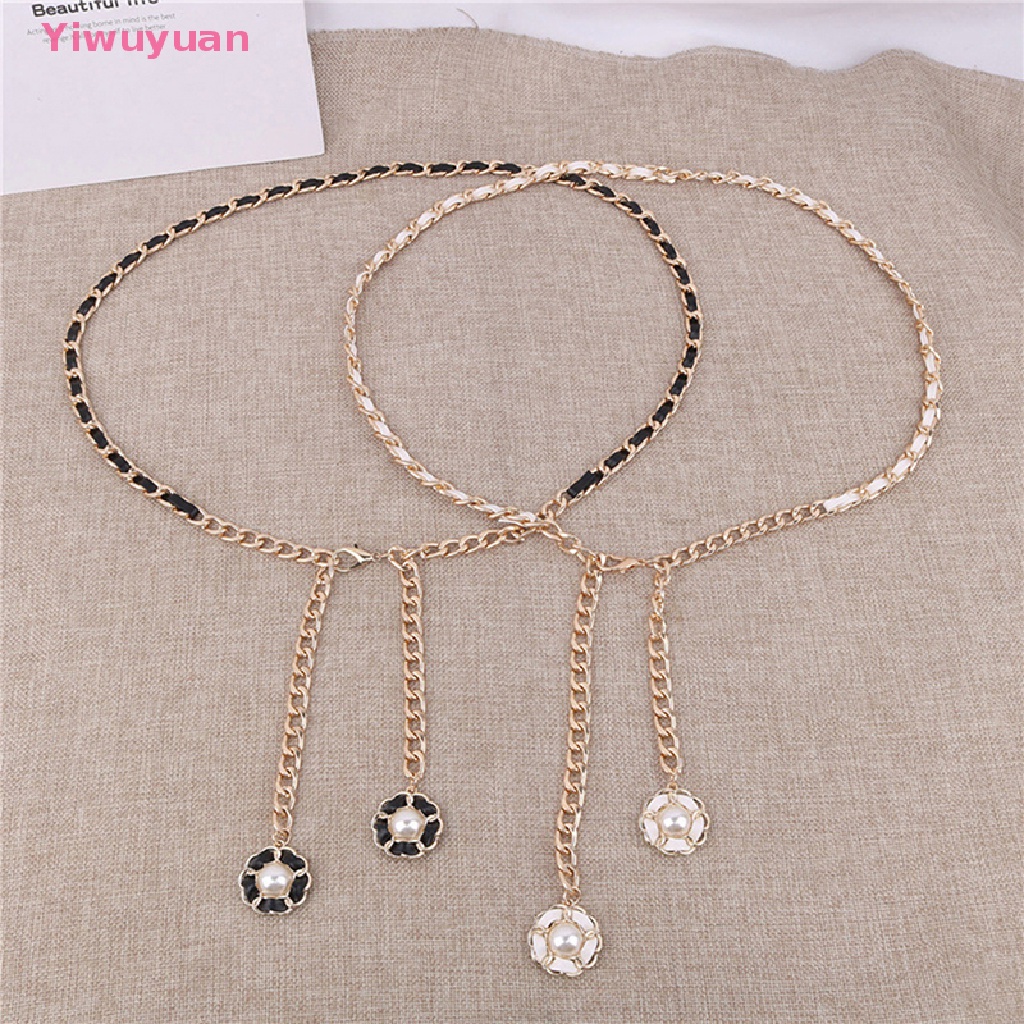 Thắt Lưng Dây Xích Bằng Kim Loại Màu Vàng Trang Trí Đầm Phong Cách Punk Mới