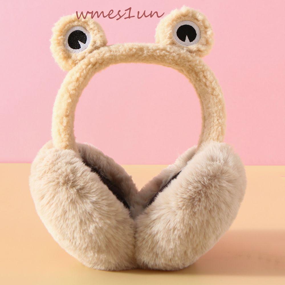 Chụp Tai WMES15H Hình Chú Ếch Hoạt Hình Màu Trơn Mềm Mại Thoải Mái Phong Cách Hàn Quốc Thích Hợp Làm Quà Tặng Cho Bé /