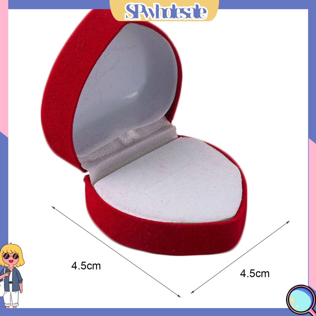 &lt;SPwholesale&gt; Hộp Đựng Nhẫn Đính Hôn Hình Trái Tim Xinh Xắn