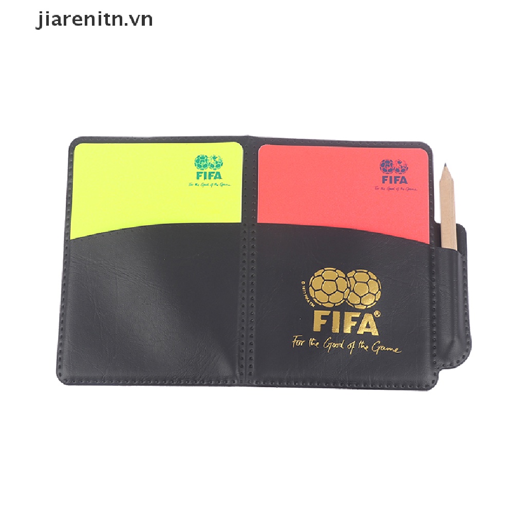 Jiarenitn sport football soccer referee wallet notebook with red card and yellow card vn