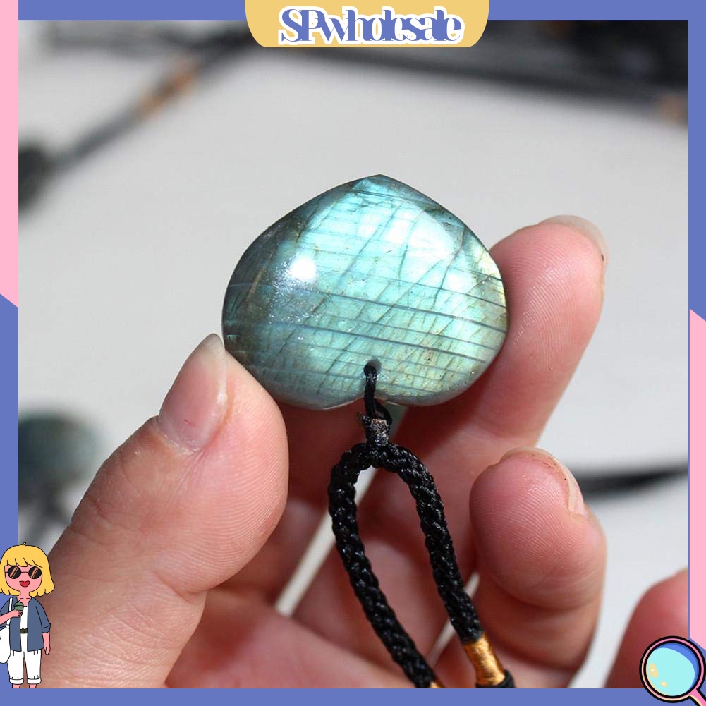 &lt;SPwholesale&gt; Vòng cổ Mặt Đá Mặt Trăng Hình Trái Tim