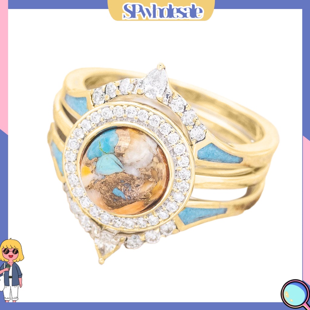 <SPwholesale> Bộ 3 Nhẫn Đính Đá Phong Cách Bohemia Cho Nữ