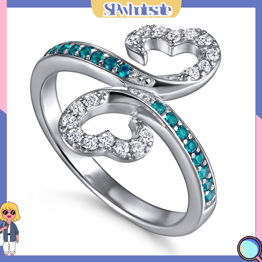 <SPwholesale> Set 2 Nhẫn Đeo Khớp Ngón Tay 8mm Đính Đá Thời Trang