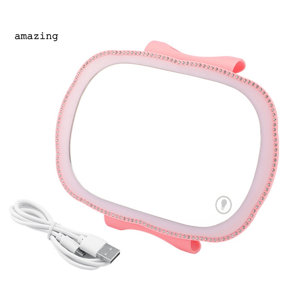 Gương Trang Điểm Cảm Ứng Tự Động Giao Diện USB Gắn Tấm Che Nắng Trong Xe Hơi