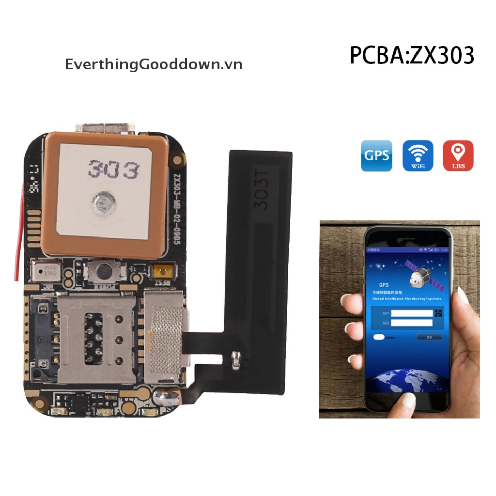 Thiết Bị Định Vị GPS ZX303 PCBA GSM GPS Wifi LBS Báo Động SOS