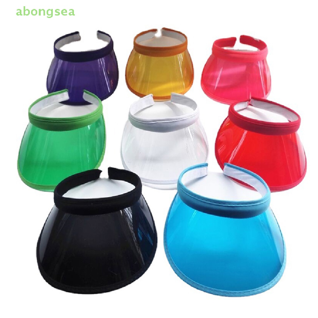 Mũ Lưỡi Trai Chống Nắng Bằng Nhựa PVC Trong Suốt Hở Chóp Chống Tia UV Kiểu Thể Thao Thời Trang Mùa Hè Cho Nam Và Nữ