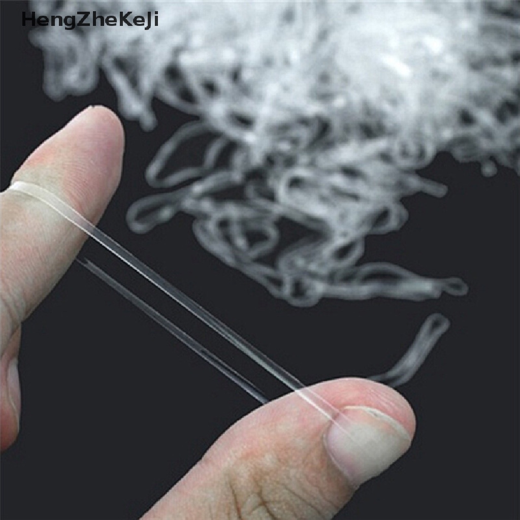 Bộ 200 / 500 Dây Buộc Tóc Đuôi Ngựa Trong Suốt HengZheKeJi