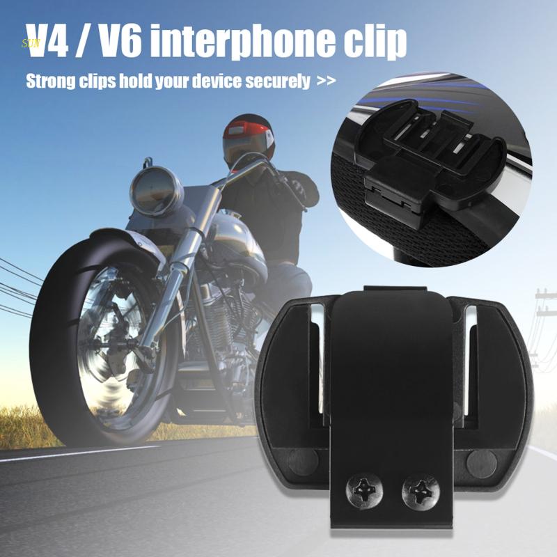 Kẹp Gắn Tai Nghe Bluetooth V4 Gắn Mũ Bảo Hiểm Xe Máy