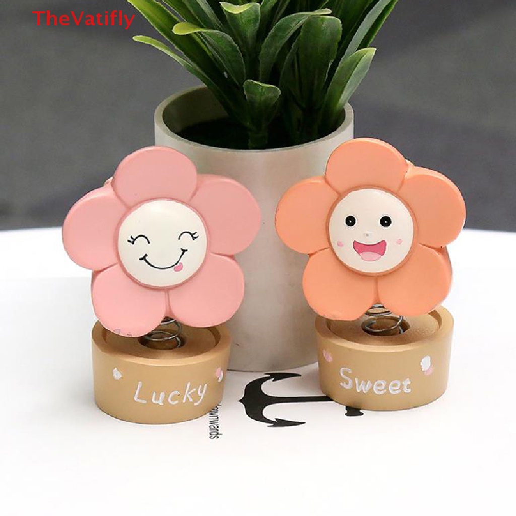 [Thevalifly] Hoa Hướng Dương Lắc Đầu Dễ Thương Trang Trí Nội Thất Xe Hơi