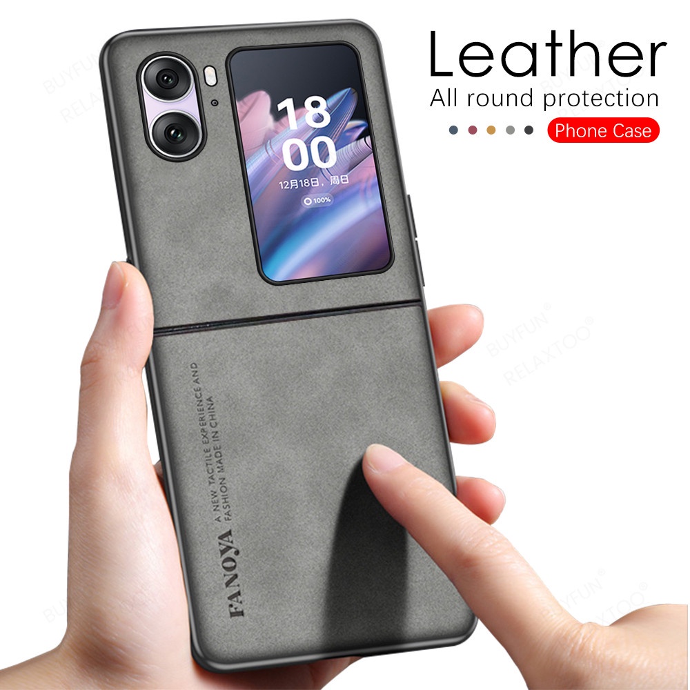 Ốp Điện Thoại Da PU Phối Nhựa Cứng Nắp Lật Chống Sốc Sang Trọng Cho OPPO Find N2 Flip 5G CPH2437 Find N 2 N2