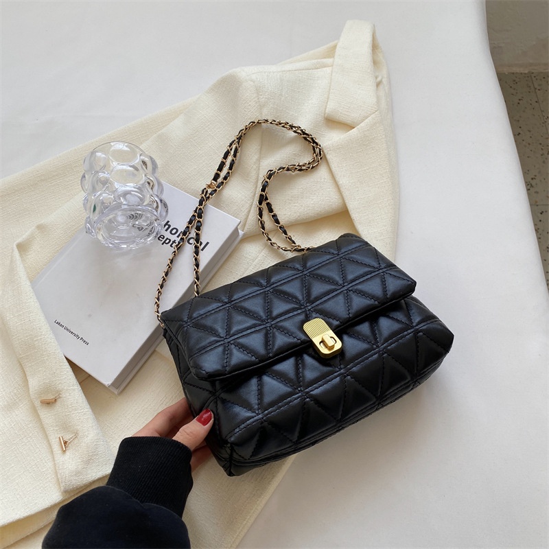 Túi Đeo Chéo Mini Thêu Họa Tiết Kim Cương Phong Cách Hàn Quốc Cổ Điển Thời Trang 2023 Cho Nữ