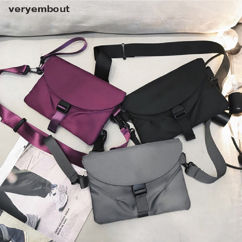 Túi Đeo Chéo Nylon Màu Trơn Chống Thấm Nước Đựng Điện Thoại Thời Trang Cho Nam Và Nữ