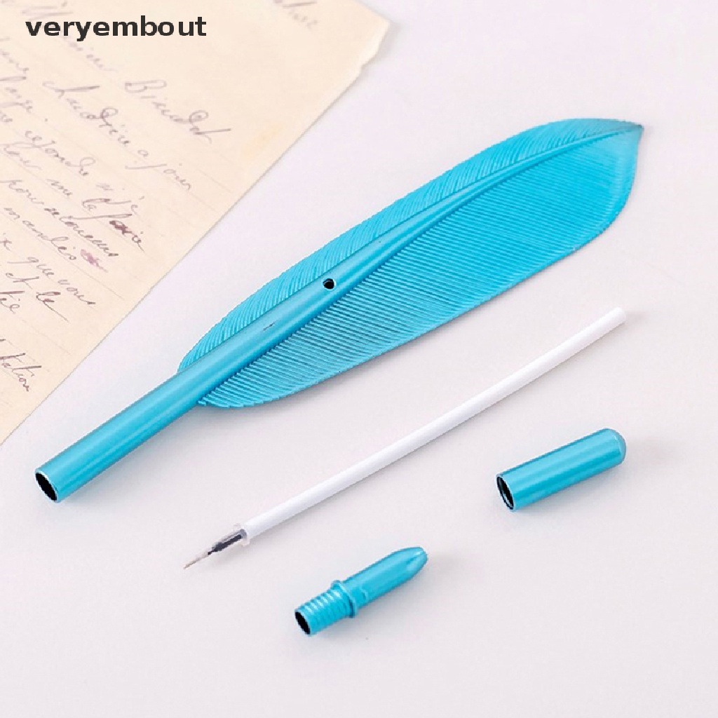 Bút Mực Gel Ngòi 0.5mm Hình Lông Vũ Dễ Thương