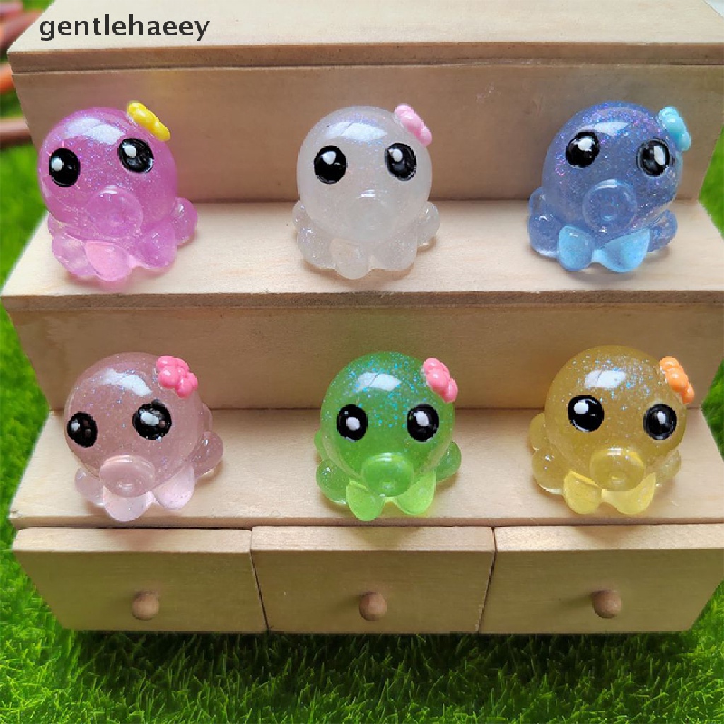 Bộ 5 Kẹp Tóc Hình Bạch Tuộc Màu Dạ Quang Độc Đáo DIY