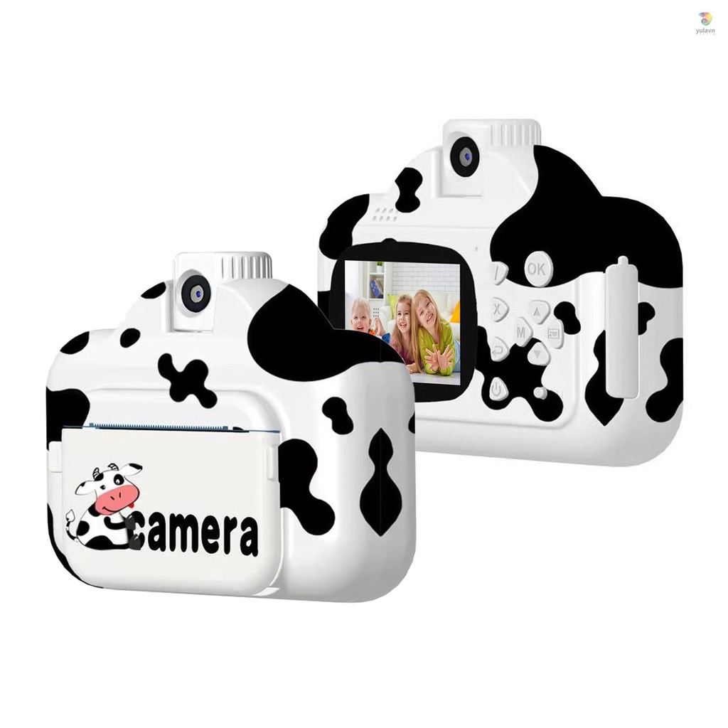 Máy Ảnh Tức Thì WiFi Màn Hình 2.4 Inch 1080P 180P Ghi Hình Video Zero Ink 180P Cho Trẻ Em° Set 12 Bút Màu 4 + 4 + Ống Kính Xoay Bằng Giấy Dành Cho Trẻ Em