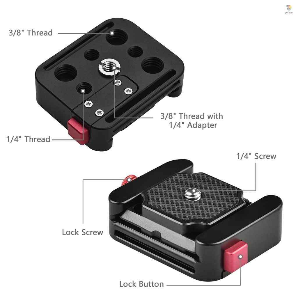 Giá Đỡ Máy Ảnh Andoer Tháo Lắp Nhanh Tiêu Chuẩn Arca Swiss 1 / 4-inch