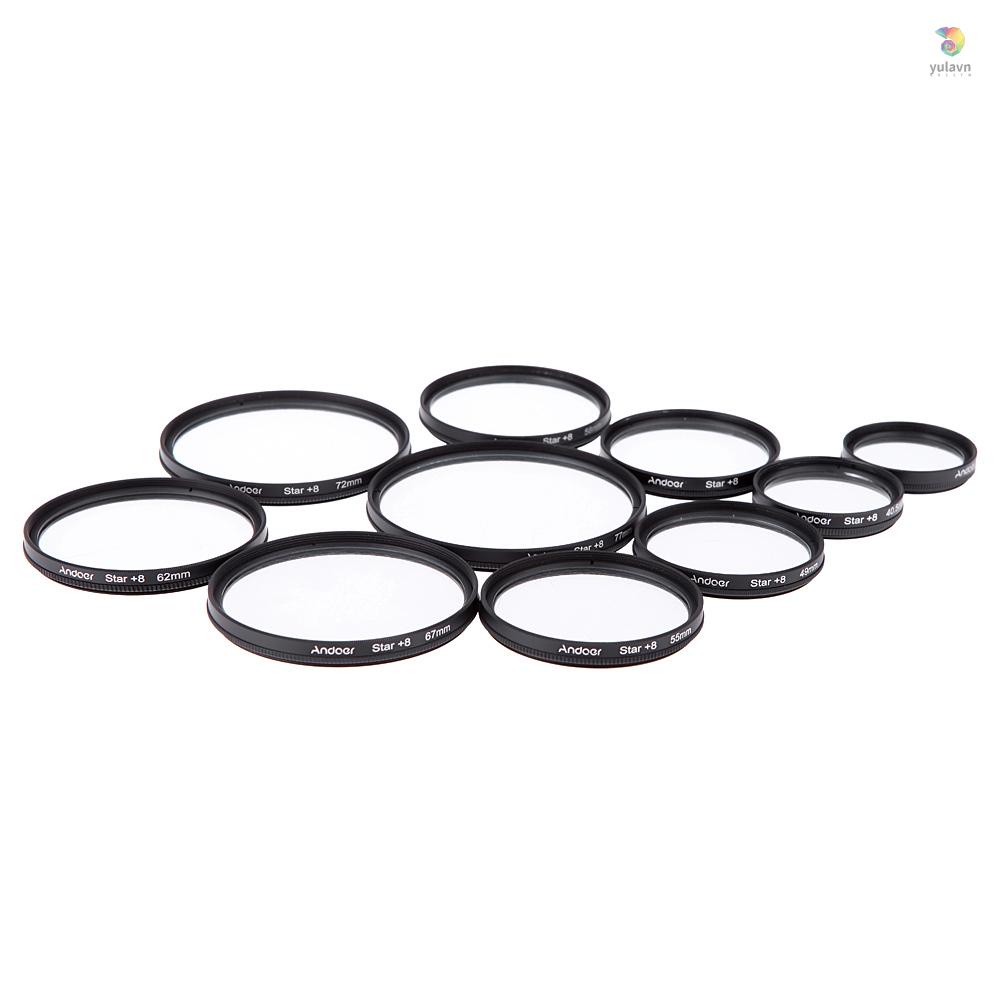 ANDOER Bộ Kính Lọc UV + CPL + Star 8 Điểm 67mm Cho Máy Ảnh DSLR