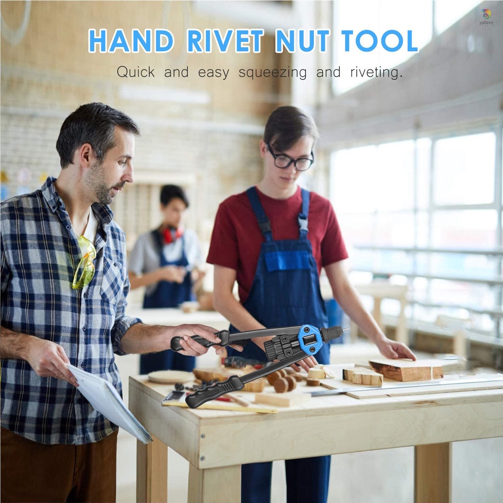 Set 110 Dụng Cụ Đinh Tán Cầm Tay + 100 Đai Ốc Đinh Tán + 7 Khuôn + 3 / M4 / M5 / M6 / M8 / M10 / M12 Và Khuôn Mang Theo Ốp