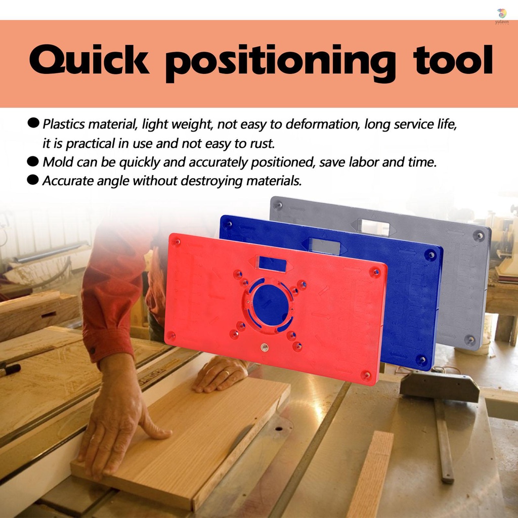 Bảng Định Tuyến Bằng Nhựa ABS Dạng Lật Kèm 4 Vòng Đệm Chuyên Dụng Làm Mộc