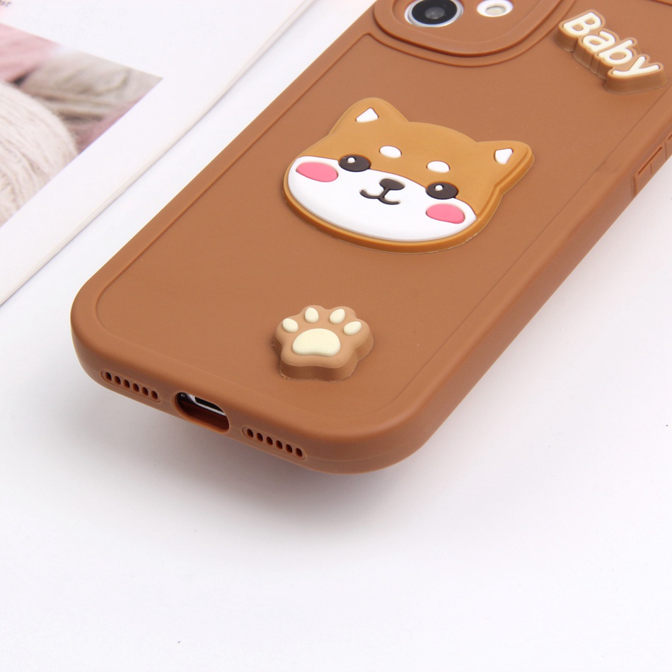 Ốp Điện Thoại Silicon Dẻo Hình Corgi 3D iPhone 11 12 13 14 Pro MAX Plus Mini X XR XS MAX 6 S 7 8 Plus SE 2020 11Pro 12pro 13Pro