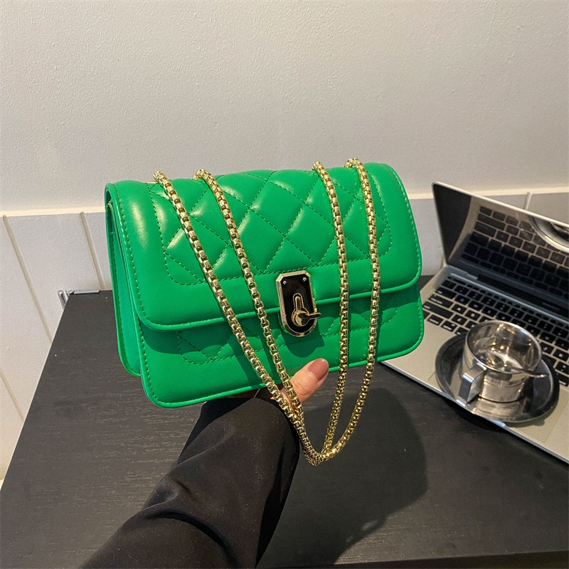 Túi Xách Đeo Vai Hình Vuông Cỡ Nhỏ Phối Dây Đeo Sợi Xích Thêu Họa Tiết Thời Trang 2023 Cho Nữ