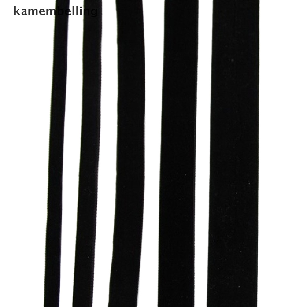 Kamembelling Vòng Cổ Choker Nhung Đen Phong Cách Gothic Cổ Điển