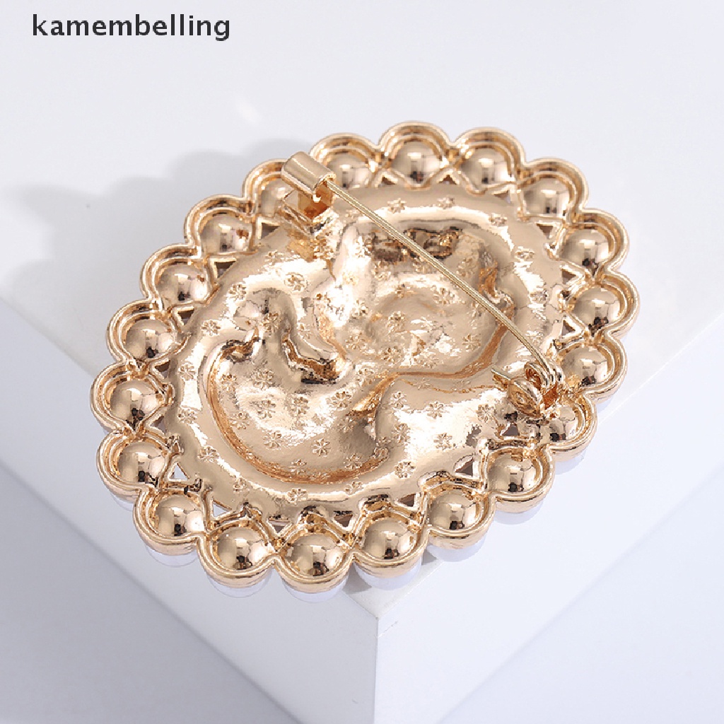 Ghim Cài Áo Đính Ngọc Trai Hình Oval Thời Trang Cho Nữ