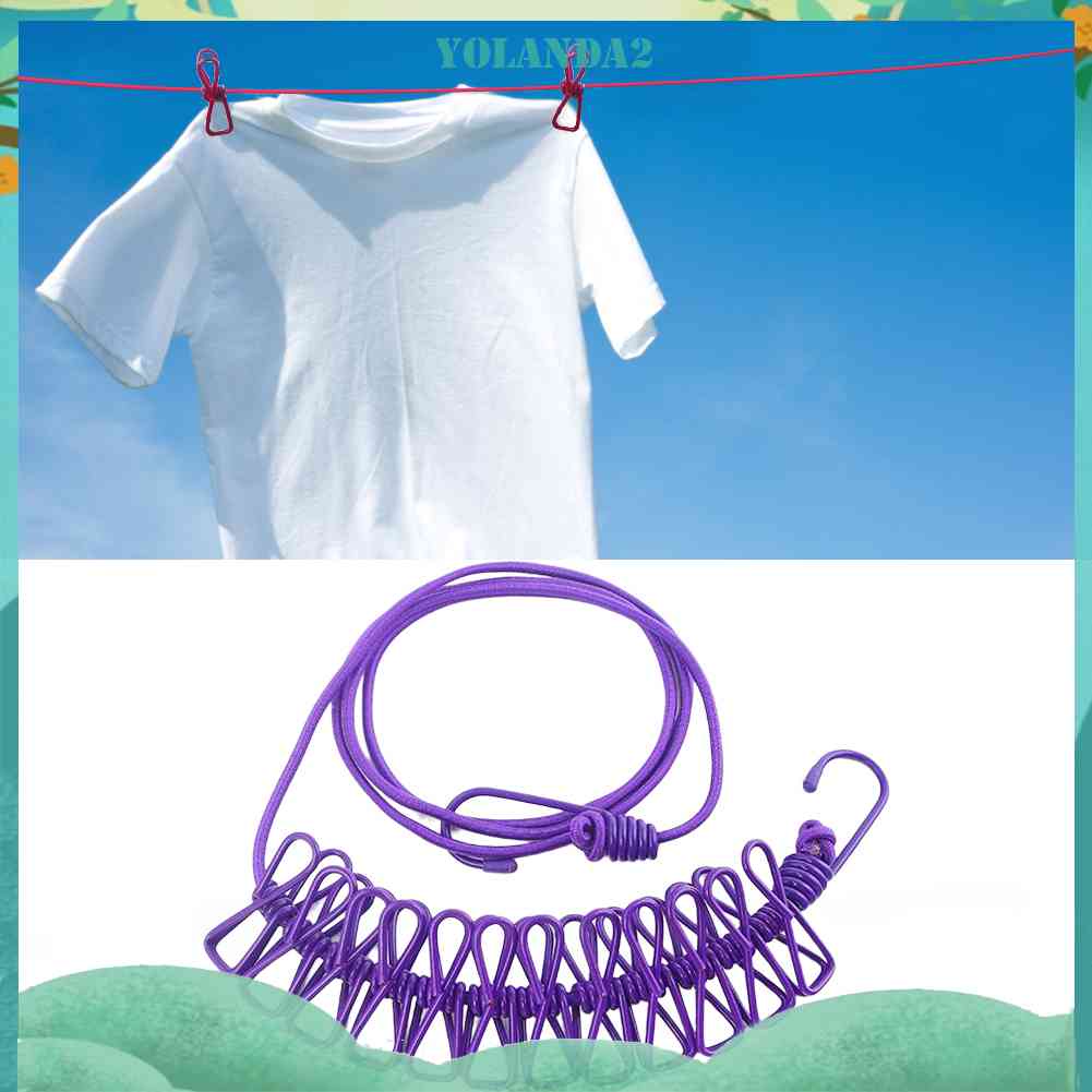 Dây Phơi Quần Áo Có Thể Gấp Gọn Kèm Kẹp Tiện Dụng Cho Gia Đình / Ban