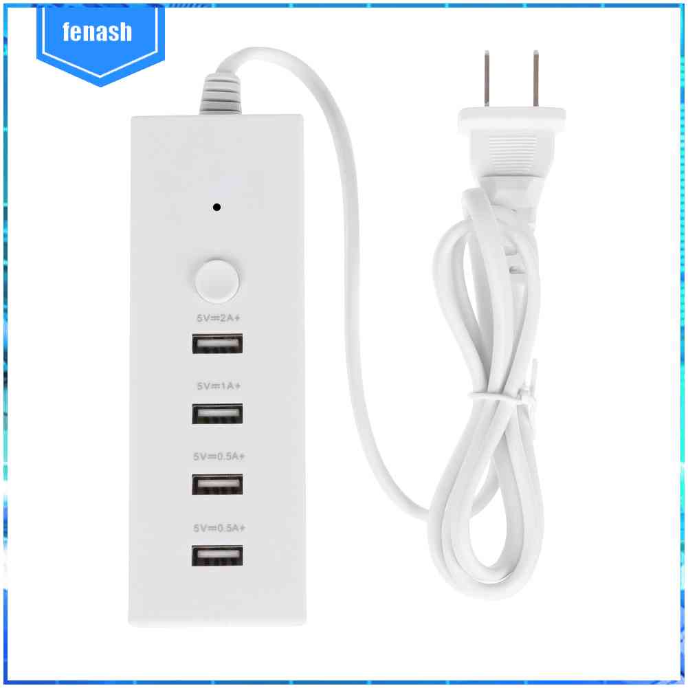 Bộ Chia 4 Cổng USB 5V 2A Phích Cắm US Tiện Dụng
