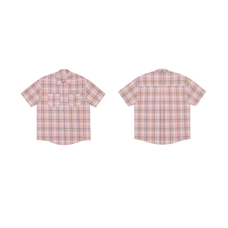 Áo Sơ Mi Nữ Ngắn Tay Họa Tiết Caro Thời Trang Mới