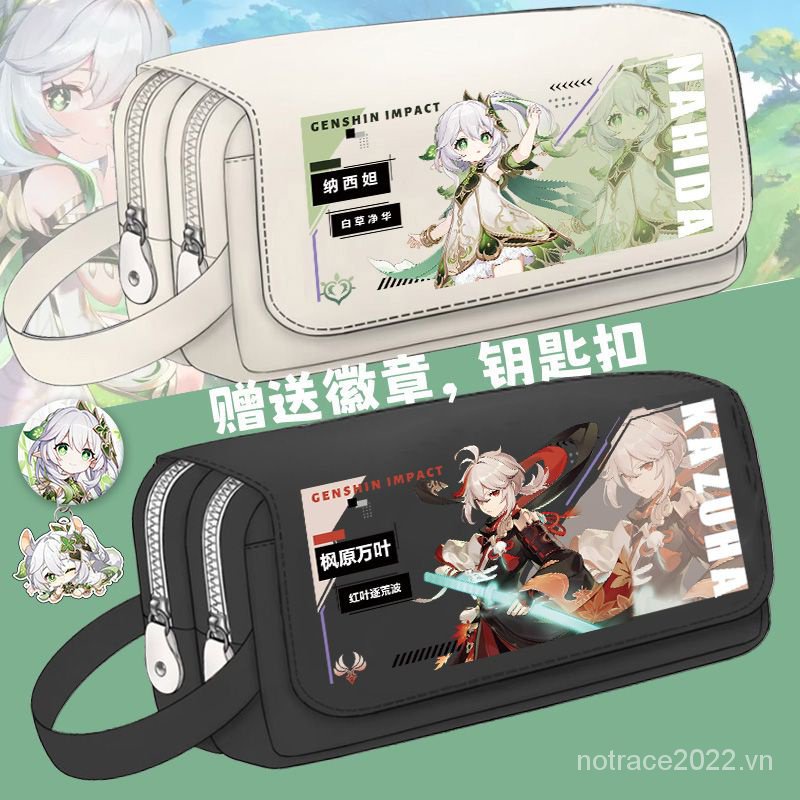 ★Genshin Impact★Túi Đựng Bút Cỡ Lớn Phong Cách Zhongli / Kazuha Mới 2023 Cho Học Sinh Trung Học @ -