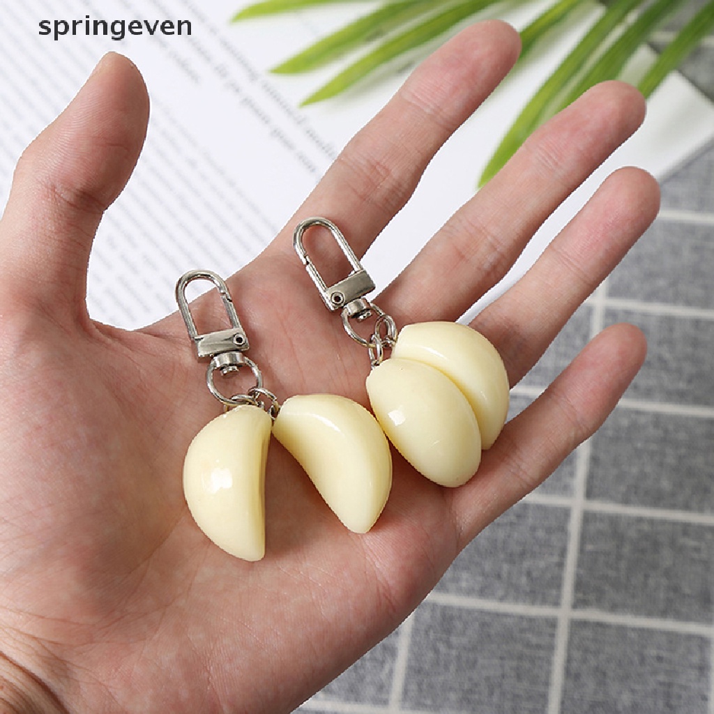 Móc Khóa Hình Quả Tỏi Tỉ Lệ 1: 1 Có Khóa Tôm Hùm Ngộ Nghĩnh Cho Túi Xách / Điện Thoại