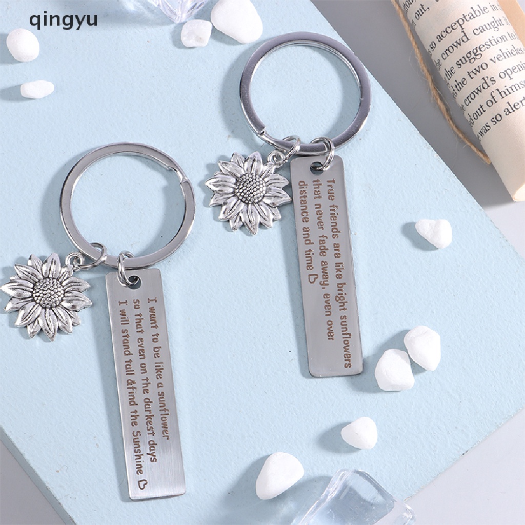 Qingyu Móc Khóa Hình Hoa Hướng Dương Truyền Cảm Hứng Tình Bạn Di Chuyển Được Làm Quà Tặng Tình Bạn