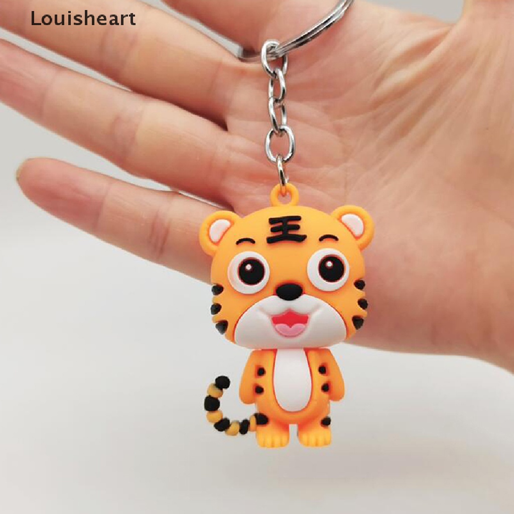 Louisheart Móc Chìa Khóa Bằng Silica Gel Hình Chú Hổ Hoạt Hình Dễ Thương Dành Cho Nữ TFG